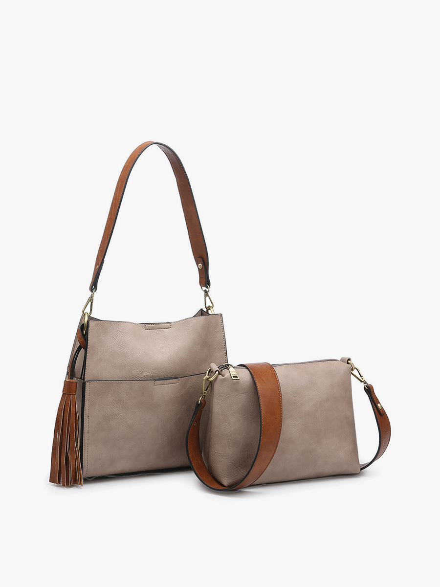 Jen & Co. - M1867 Lyla 2-in-1 Bucket Bag w/ Guitar Strap