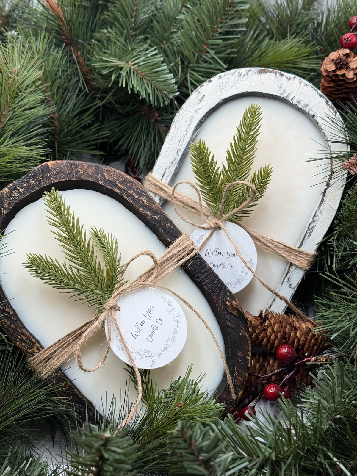 WGC107 Willow Grace Candle Co - *Holiday* Petite Dough Candle