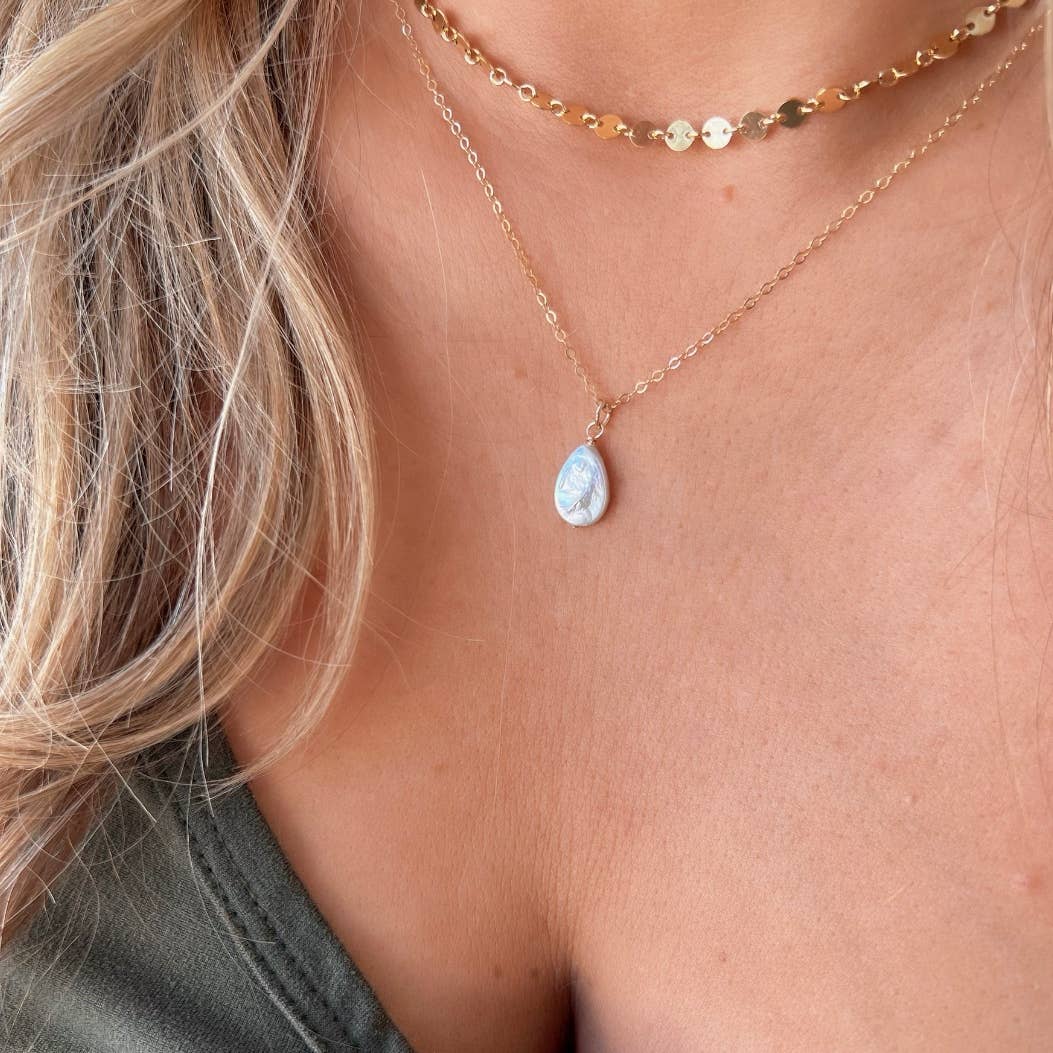 True by Kristy Jewelry - Cora Freshwater Pearl Necklace Gold Filled