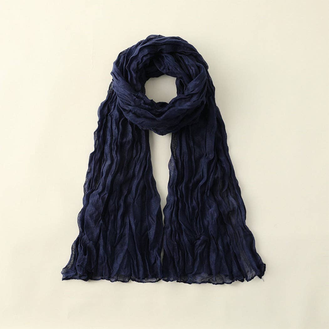 Funkyrel® Atzbranding Limited - Scarvii - Solid Color Lightweight Ruched Scarf