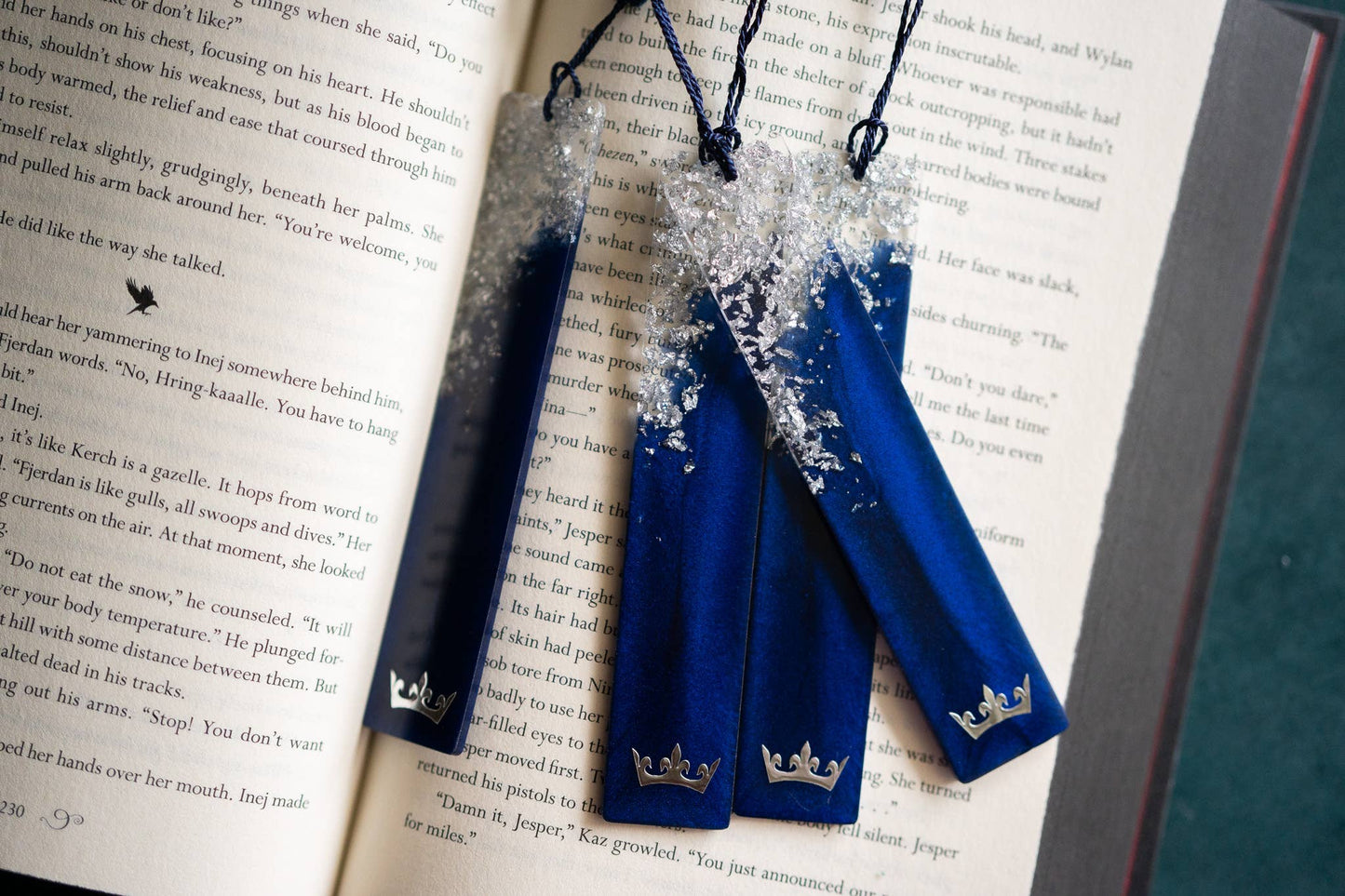 Dège Creative - Blue & Silver Crown Bookmark