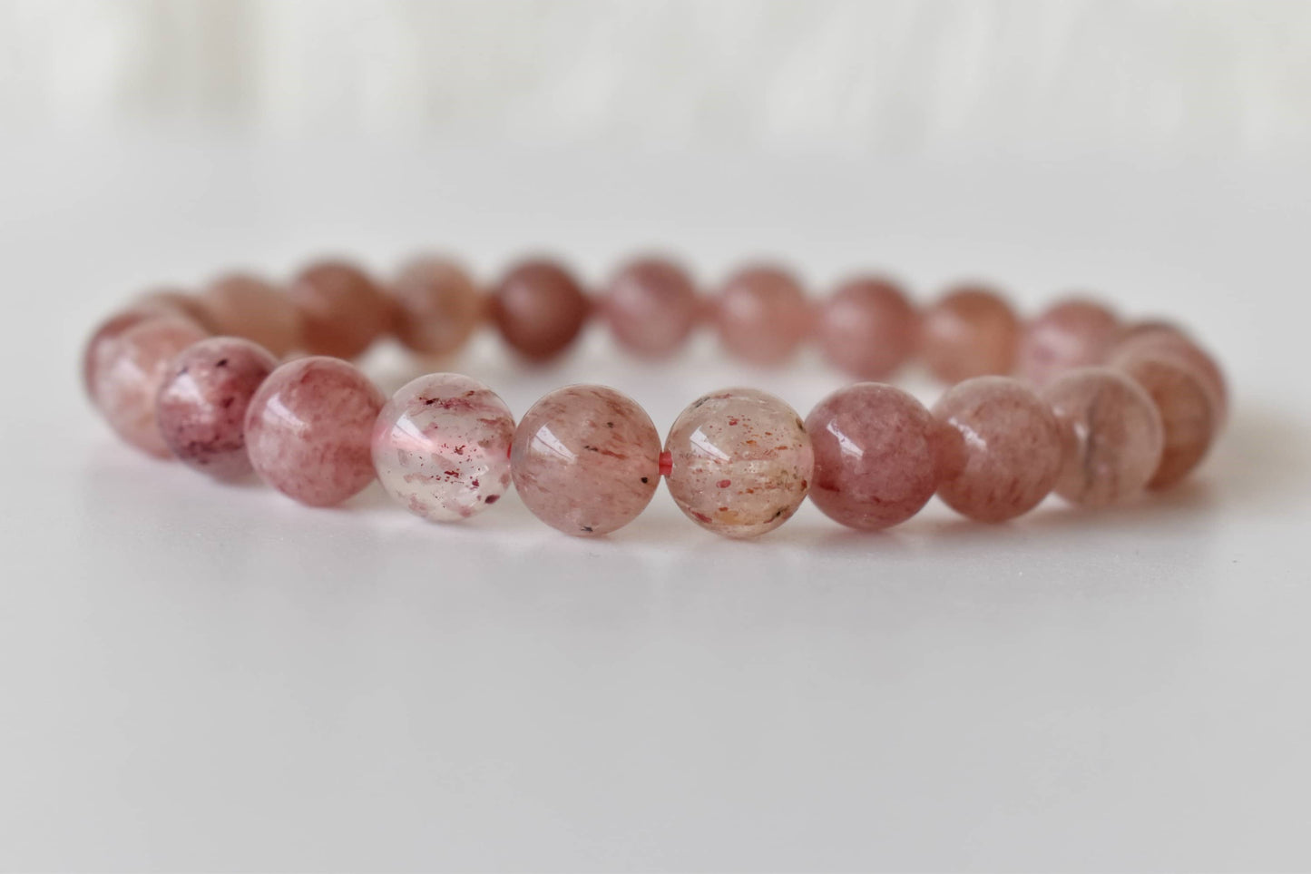 Soothing Crystals - Strawberry Quartz Bracelet (Enhancing and Intuition )