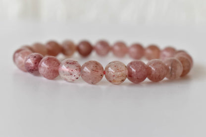 Soothing Crystals - Strawberry Quartz Bracelet (Enhancing and Intuition )