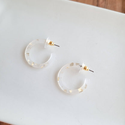 Spiffy & Splendid - Cam Mini Hoops - Gold Flake // Earrings, Gift