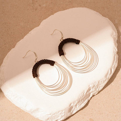 Dipped Shop - Personalised Solid-Colour Fabric-Wrapped Hoop Earrings DP26I640W