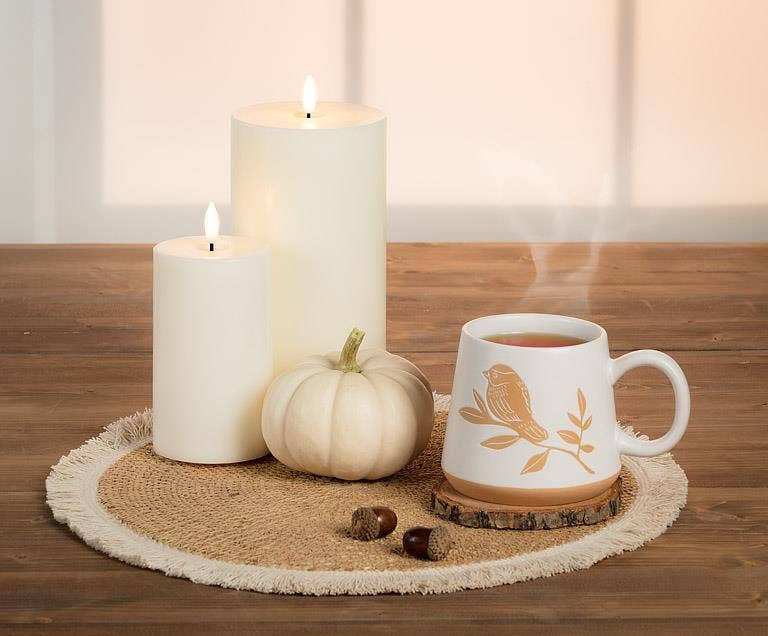 Abbott - Oversized Mug with Birds on Branch-4"H(17oz)