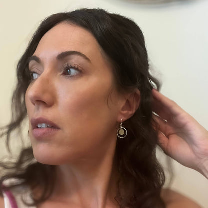 Sela+Sage - Mixed Metals, Sterling Silver & Gold Brass Circle Earrings