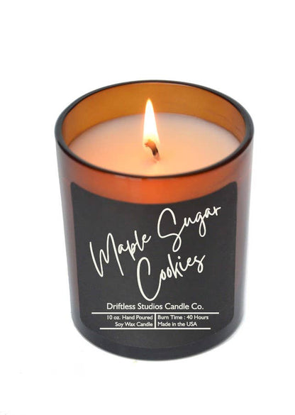 Driftless Studios - Maple Sugar Cookies Soy Candle -10oz Jar + Lid Black Label