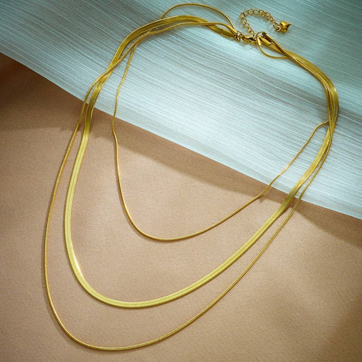MA210 Mia Accessories - 18K Gold Plated Waterproof Stainless Steel Chain Necklace - 6872