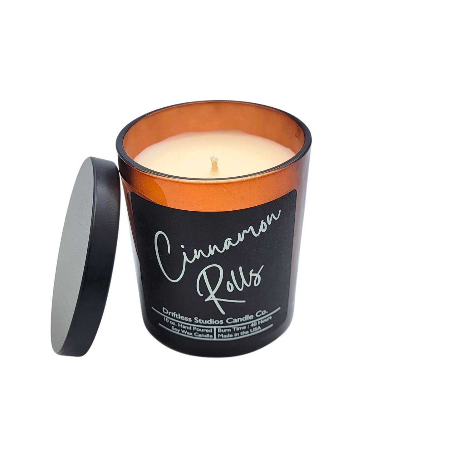 Driftless Studios - Cinnamon Rolls Soy Wax Candles - 10oz Candle With Lid