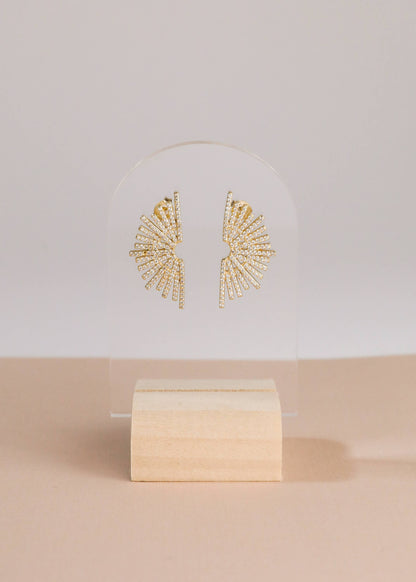 JaxKelly - Celestial - Sunburst - Gold Earrings