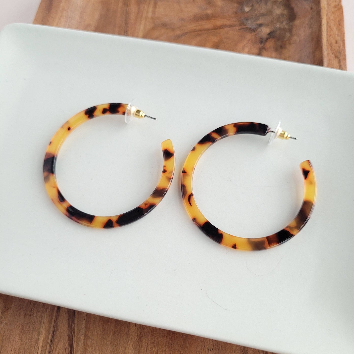 Spiffy & Splendid - Cameron Hoops - Tortoise // Earrings, Jewelry