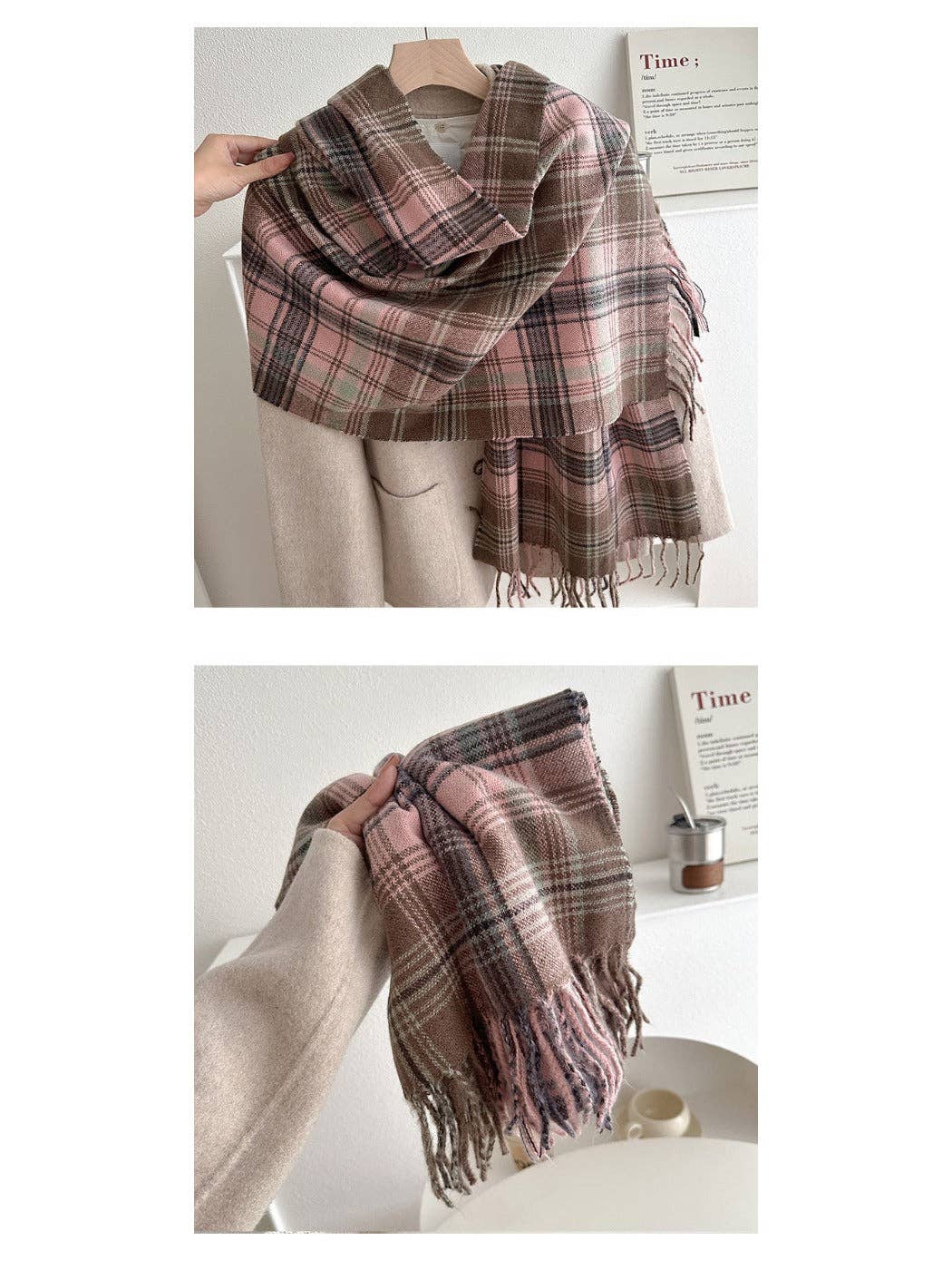 Funkyrel® Atzbranding Limited - Scarvii - Plaid Winter Scarf Shawl for Women