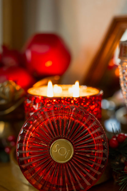 SOI104 The SOi Company - Holiday Spice 15oz Shimmer Candle 2 wick