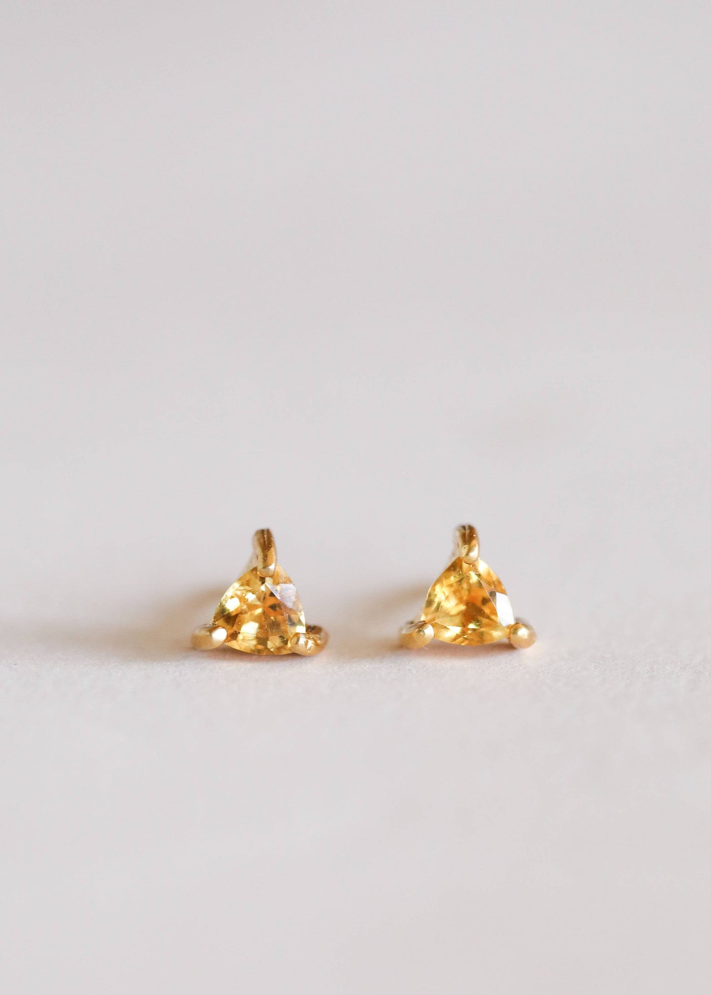 JaxKelly - Mini Energy Gem - Citrine - Gold Earrings