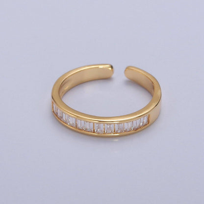 Aim Eternal - Minimalist Baguette Ring Classic Pave Ring O-2176
