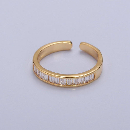 Aim Eternal - Minimalist Baguette Ring Classic Pave Ring O-2176