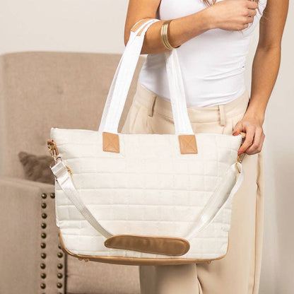 Aili's Corner - Mila Quilted Traveler Tote with Mini Clutch