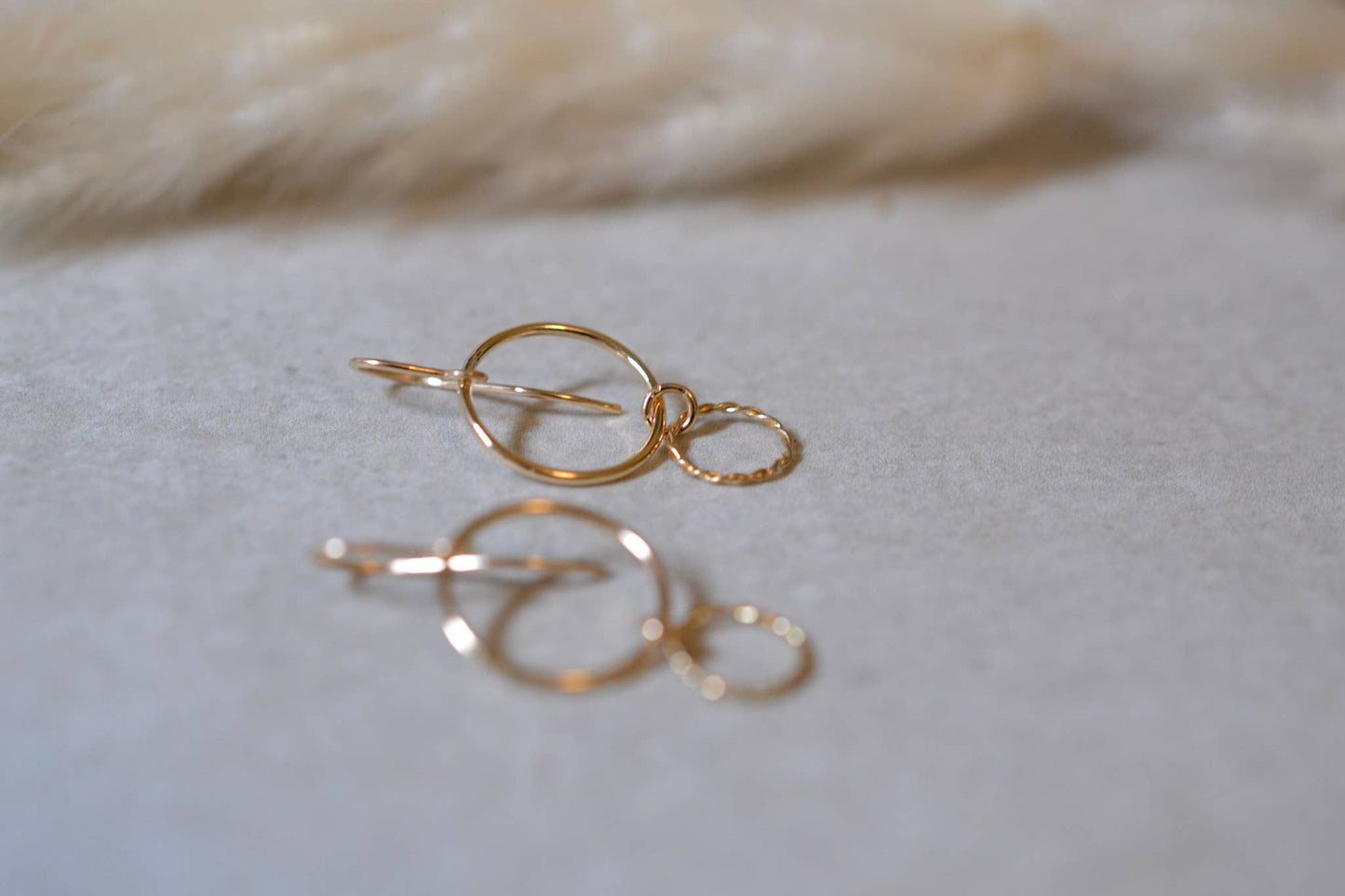 Sela+Sage - Braided Circle Twist Earrings in Gold Filled
