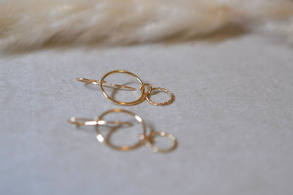 Sela+Sage - Braided Circle Twist Earrings in Gold Filled