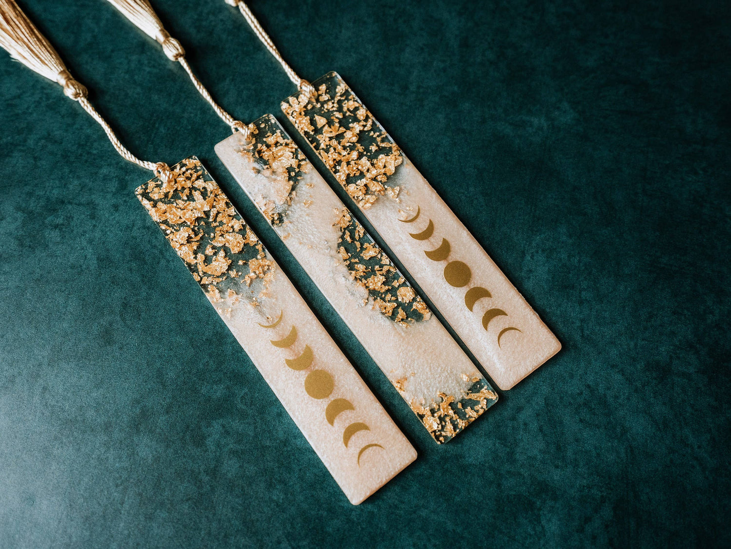 Dège Creative - Peach Moon Phases & Geode Bookmark