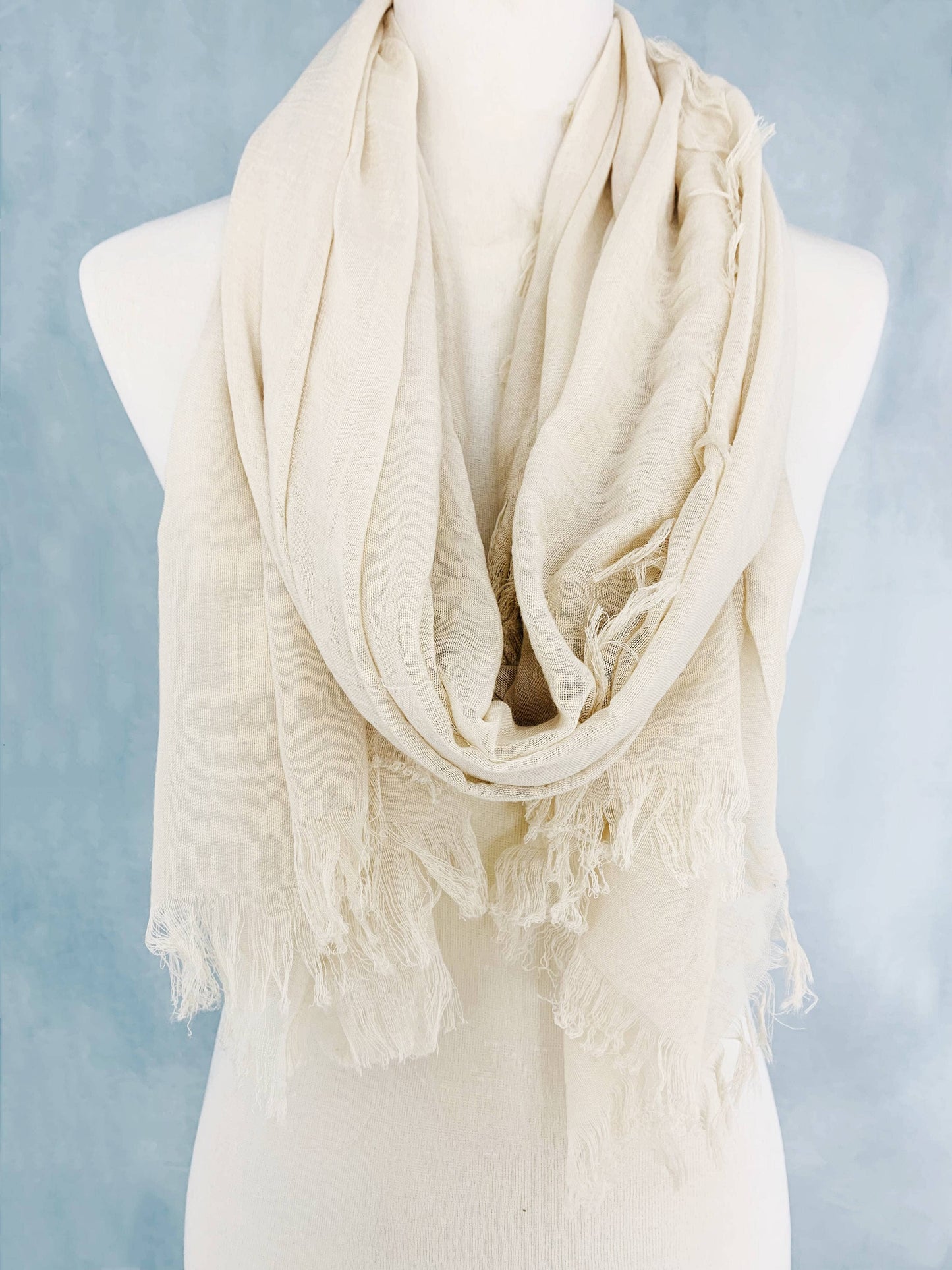 JC Sunny Fashion - 10 Colors-Soft As Cashmere Oversized Solid Frayed Scarf