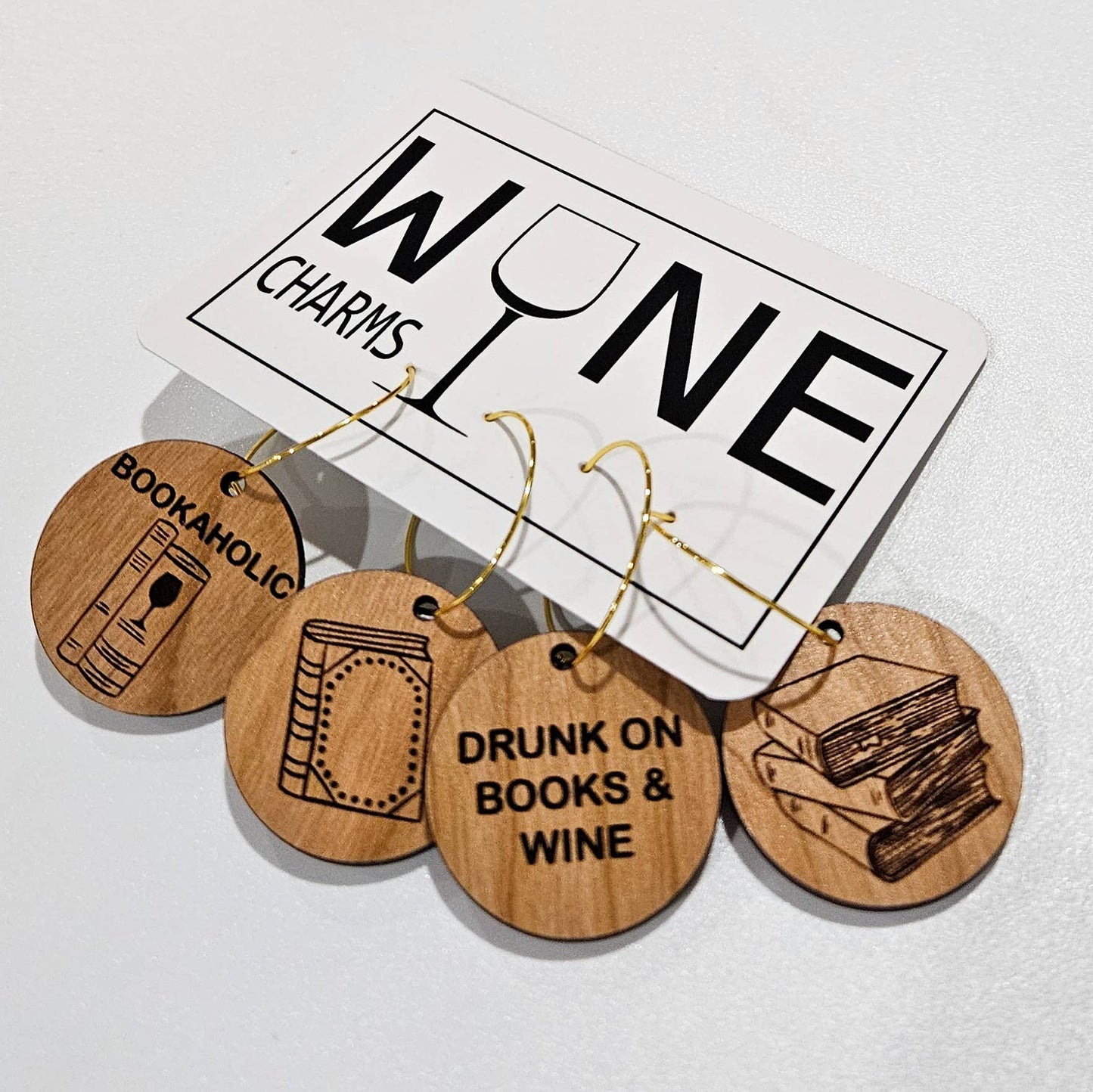 Lou Golden Designs - Bookaholic Wine Charms