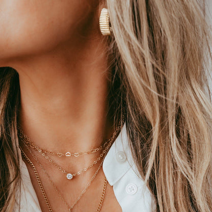 True by Kristy Jewelry - Rio Textured Hoops Earrings Gold Filled