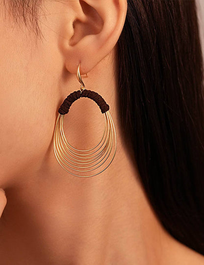 Dipped Shop - Personalised Solid-Colour Fabric-Wrapped Hoop Earrings DP26I640W