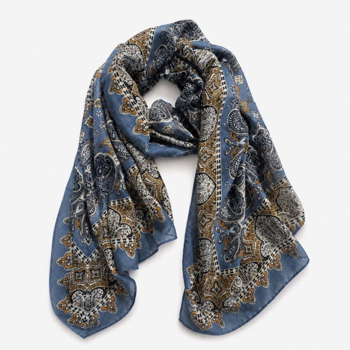 Ellison+Young - Ellison+Young Viscose Oversized Wrap Scarf, Lightweight Shawl