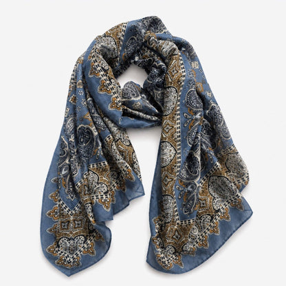 Ellison+Young - Ellison+Young Viscose Oversized Wrap Scarf, Lightweight Shawl