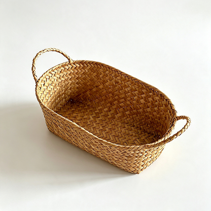 CouldNook - CouldNook Mixed Woven Storage Organizer Basket - Light Household Accent