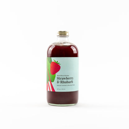 Wood Stove Kitchen - Strawberry & Rhubarb Cocktail and Mocktail Mixer, 16 fl oz