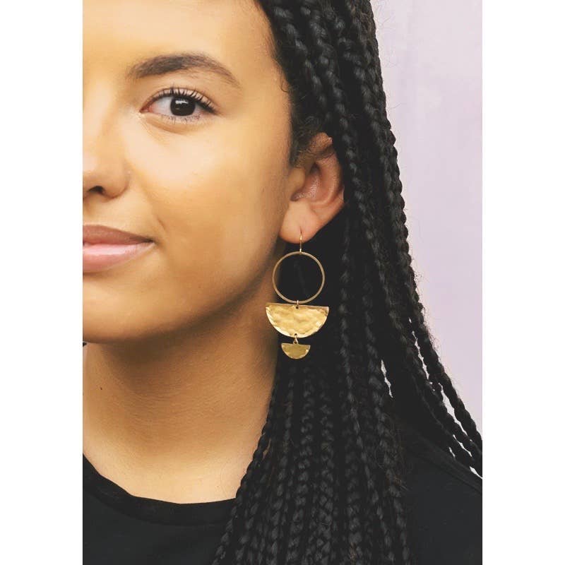Mind's Eye Design - Double Half Moon Earrings