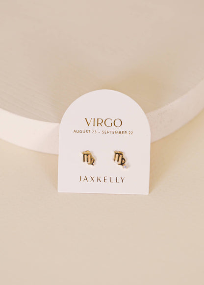 JaxKelly - Zodiac Gold Earrings - Virgo