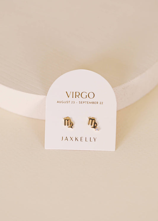 JaxKelly - Zodiac Gold Earrings - Virgo