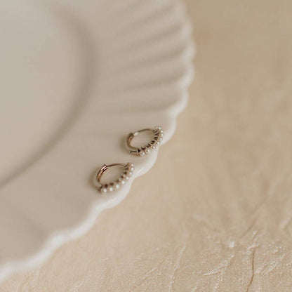 Mauve Jewelry Co. - Grace Pearl Hoops