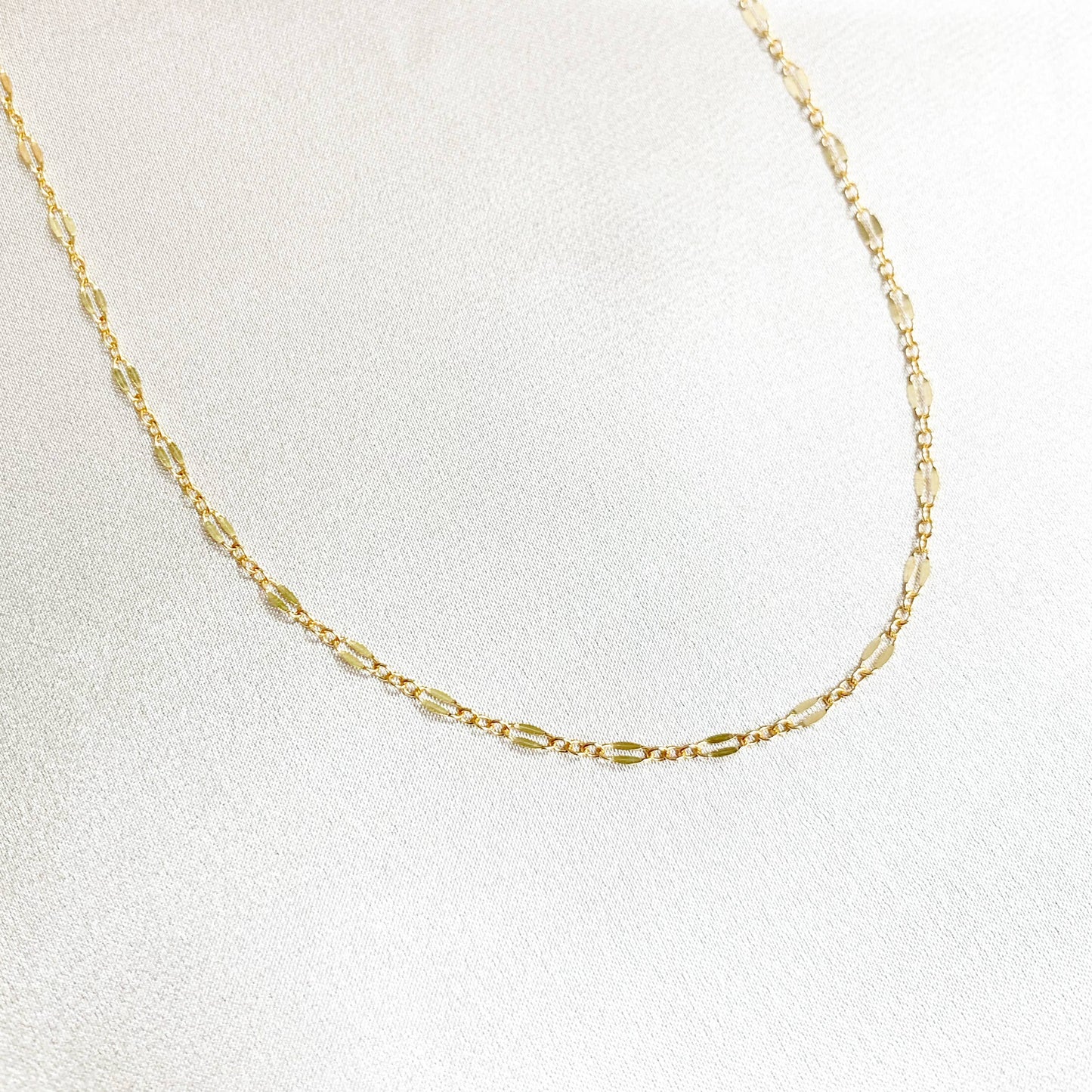 True by Kristy Jewelry - Kamryn Dapped Sequin Layering Chain Necklace Gold Filled
