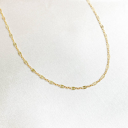 True by Kristy Jewelry - Kamryn Dapped Sequin Layering Chain Necklace Gold Filled