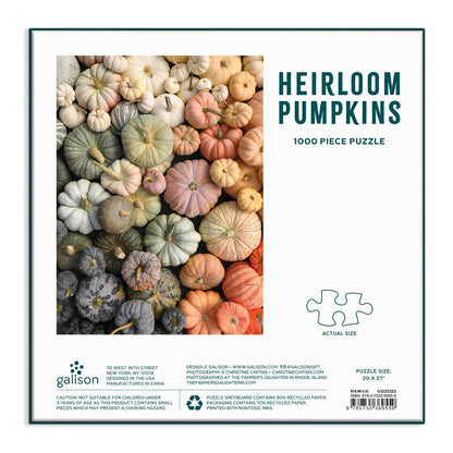 Chronicle Books - Heirloom Pumpkins 1000 Piece Puzzle in Square Box