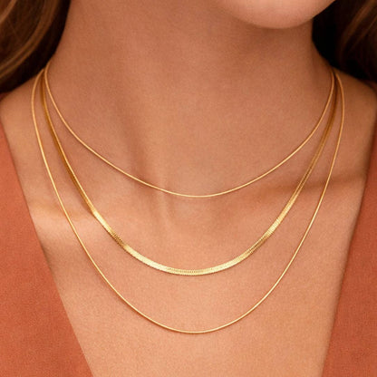 MA210 Mia Accessories - 18K Gold Plated Waterproof Stainless Steel Chain Necklace - 6872