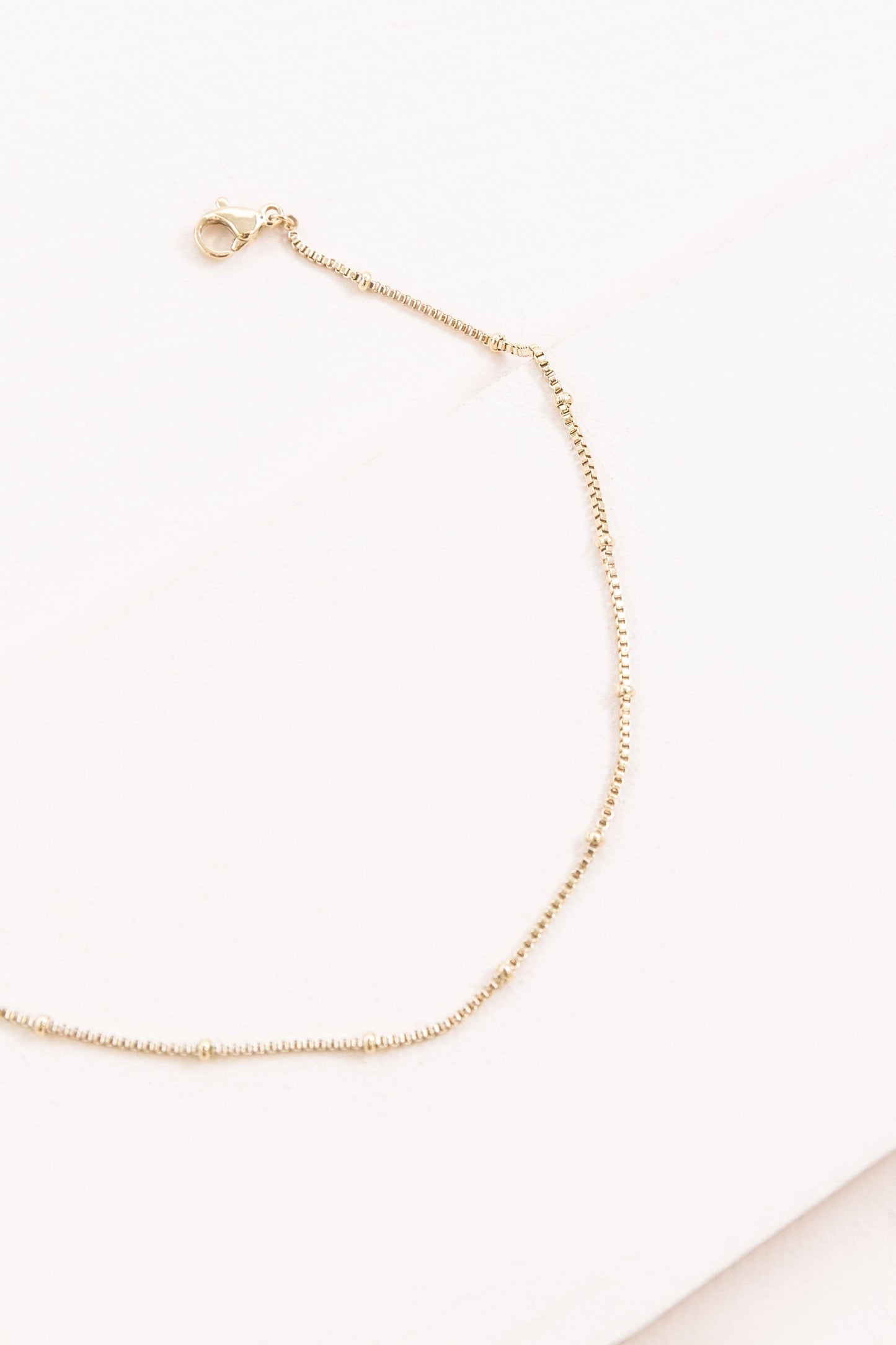 Lovoda - Mod Box Chain Anklet | Gold