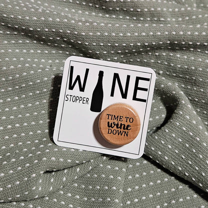 Lou Golden Designs - Time To Wine Down Wine Stopper