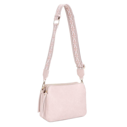 MiMi Wholesale - EJ60197 Mila 3 Compartment Crossbody Bag With Guitar Strap
