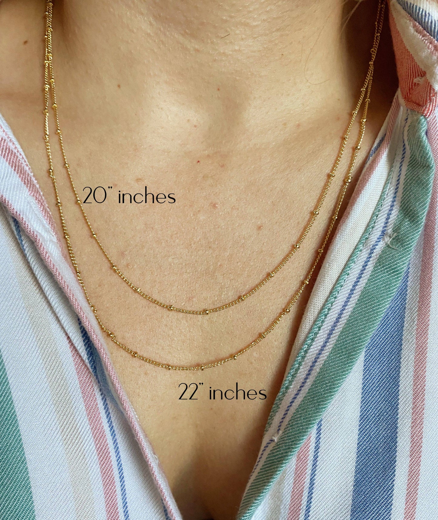 GoldFi - 18k Gold Filled 1mm Satellite Chain Available in 16", 18", 2