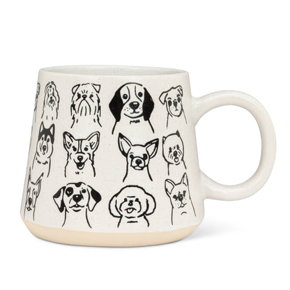 Abbott - Oversized Mug with Dogs-4"H(17oz)