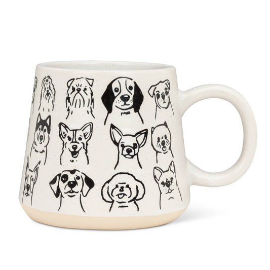 Abbott - Oversized Mug with Dogs-4"H(17oz)