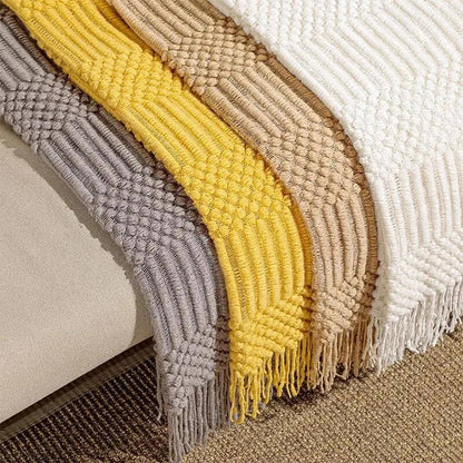 Fennco Styles - Waffle Stripe 50x60 Inch Throw Blanket