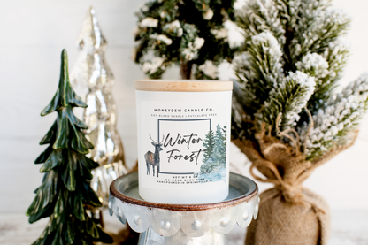 HC101 Honeydew Candle Co. - Winter Forest 8 oz Jar Candle