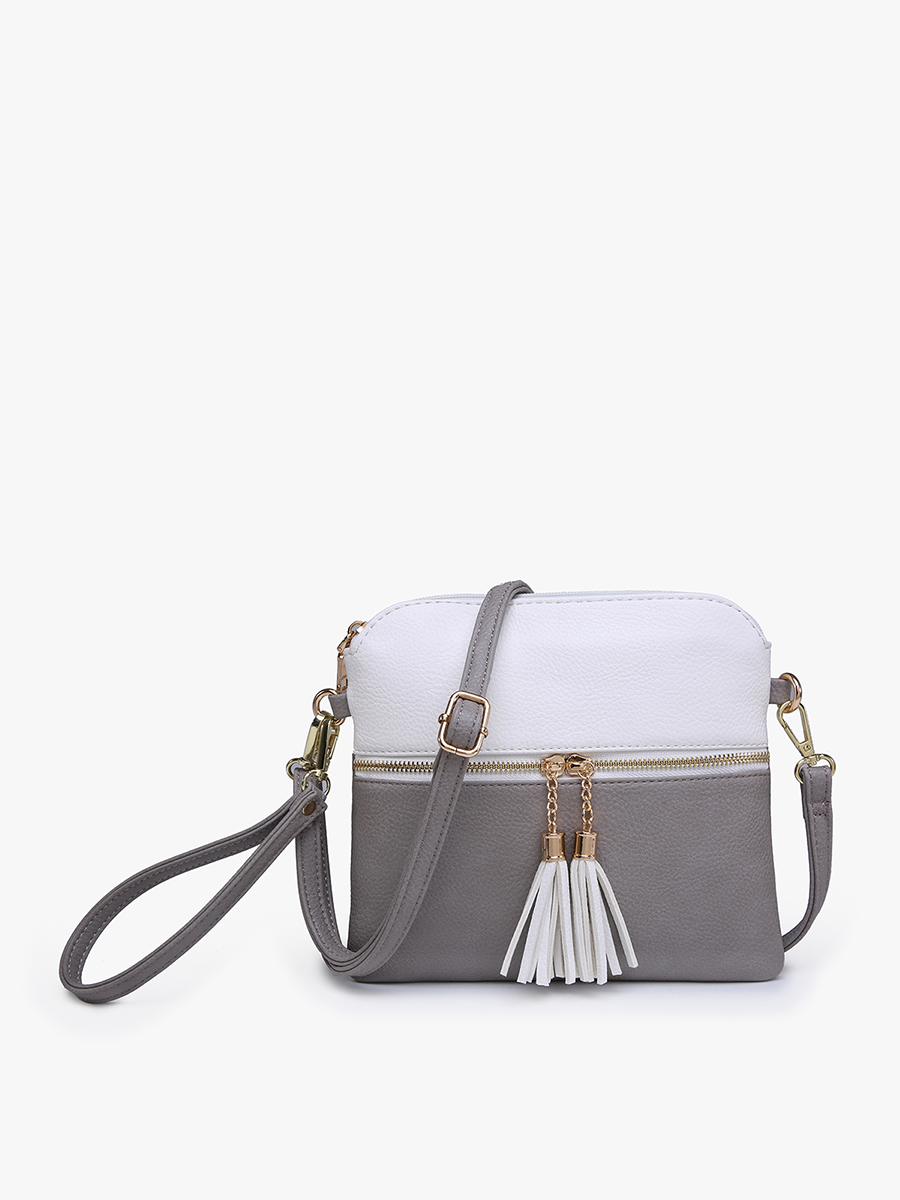 Jen & Co. - M1785 Tara Double Zip Crossbody Bag/Wristlet